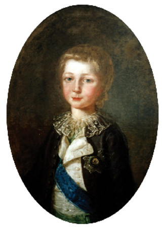 Неизвестный художник XVIII в. Портрет великого князя Александра Павловича в детстве. Не позднее 1787. Холст, масло
